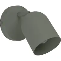 Eglo Wandlampe innen Tilston, Wandleuchte mit schwenkbarem Strahler, Wandstrahler aus Stahl in Dunkelgrün, Leselampe mit E14 Fassung