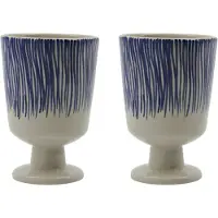 House Doctor Diva Tassen Off-White/Blau 4er Set - 5707644921894