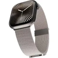 EPICO Milanese für Apple Watch SE/Serie 1-9 (42/44/45mm)/10 (46mm)/Ultra (49mm) - Star White
