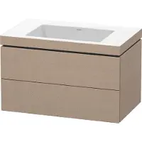 Duravit Waschtischunterschrank c-bonded L-Cube 80x48cm, o. Hahnl., lei, 2 Schub., wandhängend
