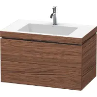 Duravit Waschtischunterbau L-CUBE m WT Vero Air 500x800x480mm 1 HL NB du 1 Hahnloch nussbaum dunkel