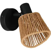 Eglo Rattan-Wandleuchte Keelby Knöchel