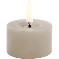 Uyuni - LED pillar melted candle - Sandstone, Smooth - 5x2,8 cm (UL-PI-SAM0503)