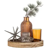 Bloomingville Sanga Bakke M/fyrfadsstage, Guld, Glas 6 Stk.