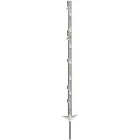 Kerbl Vollkunststoffpfahl 105 cm weiß, Doppeltritt