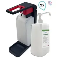 Blanc HYGIENIC SET: Hebelspender 1.000ml + 2x 1 Liter Lotion Cremeseife mit vormontierter Pumpe, verschied Farben