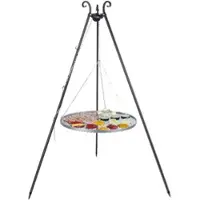 FarmCook E00376 Grill mit dem Rost aus Edelstahl auf dem Dreibein VIKING ; Edelstahlrost (Durchmesser): 70cm ; Höhe: 180cm