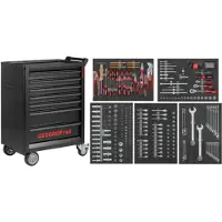 Gedore R22071005 Werkzeugsatz im Werkstattwagen GEDMaster 273-tlg, 3301678