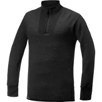 Woolpower Skipullover Zip Turtleneck 400 Schwarz-S