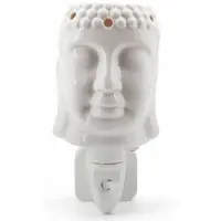 Fragrance and Style GmbH Candle Brothers Duftlampe, Nachtlicht Buddha, Keramik, elektrischer Betrieb, HxBxT: 15,5x8,5x11,5 cm, weiß