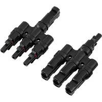 TRU COMPONENTS 3 fach PV-Abzweigverbinder-Set TC-13805796 Schwarz Inhalt: 2 St.