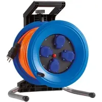 Hedi Kunststoff-Kabeltrommel Professional Plus Ø 320 mm, orange Panzerkabel Plus, einzelne Steckdose - K350QTFE