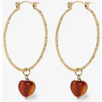 Sissy-Boy Gold-plated Creolen Mit Herz-Anhänger