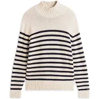 Tommy Hilfiger Breton Cotton Stripe Oatmilk Heather/desert Sky Größe: M | Turtlenecks Outlet | Herren