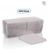 Blanc HYGIENIC Servietten weiß, 33er, 1/4 Falz, 2-lagig, 4.500 Qualitäts-Servietten, 100% Zellstoff, reißfest