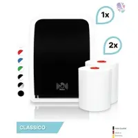 Blanc HYGIENIC SET: Handtuchrollenspender SENSOR, berührungslos, Blanc Cosmos verschied. Farben + 2 Handtuchrollen "Classico" - PRODUKTSET