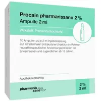 Medphano Procain pharmarissano Ampulle 2% 2 ml Inj.-Lsg. 10x2 Injektionslösung