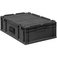Proregal Eurobox Nextgen Portable HxBxT 18,5x40x60cm 34 Liter Schwarz Eurobehälter Transportbox Transportbehälter