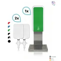Blanc HYGIENIC SET: Schaumseifenspender SENSOR Cosmos (berührungslos) +2x1L Schaumseife mild+ Edelstahlhalterung mit Auffangschale Wandmontage