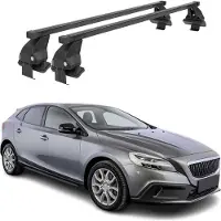 Menabo Dachträger Grundtäger für Volvo V40 2016-2019 FL 50kg Stahl Schwarz 2 tlg