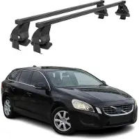 Menabo Dachträger Grundtäger für Volvo V60 2010-2013 Pre-FL 50kg Stahl Schwarz