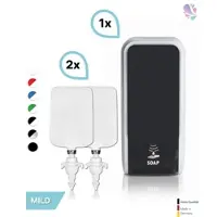 Blanc HYGIENIC SET: Schaumseifenspender SENSOR, berührungslos Blanc Cosmos versch. Farben+2x 1-Liter Schaumseife mild - PRODUKTSET : Farbe - Silber / Schwarz