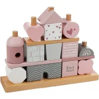 Label Stapelspielzeug Haus, Rosa, Babyspielzeug