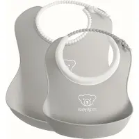 BabyBjörn Lätzchen-Set 2er-Pack, Grau