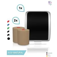 Blanc HYGIENIC SET: Handtuchrollenspender Autocut, Blanc Cosmos + 2 Handtuchrollen ECO Natural - PRODUKTSET