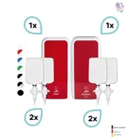 Blanc HYGIENIC KOMPLETT-SET HANDHYGIENE SENSOR: Desinfektionsspender SENSOR + 2 Kartuschen & Schaumseifenspender SENSOR + 2 Kartuschen