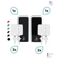 Blanc HYGIENIC KOMPLETT-SET HANDHYGIENE SENSOR: Desinfektionsspender SENSOR + 2 Kartuschen & Schaumseifenspender SENSOR + 2 Kartuschen