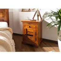 MASSIVMOEBEL24.DE Nachttisch Akazie 45x40x60 honig lackiert OXFORD #270