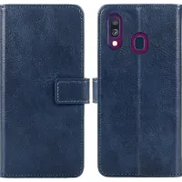 IMoshion Samsung Galaxy A40 Hülle - Kunstleder - - Klapphülle - Dunkelblau