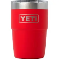 Yeti Rambler Stackable Cup 8oz Mag Slider Lid, Rescue Red, stapelbarer Thermobecher mit Deckel, 237 ml
