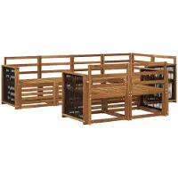 vidaXL Outdoor-Sofagarnitur 6 stk. Natur Massivholz Akazie