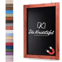Die Kreidetafel Manufaktur Magnetische Kreidetafel - Magnettafel mit Holzrahmen / Mahagoni 60x150cm