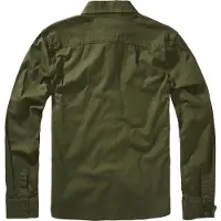 Brandit Flanellhemd "Flanellshirt", Herren, Gr. L, US, grün (oliv), Obermaterial: 100% Baumwolle CO., Hemden Flanellhemd