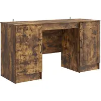 vidaXL Schreibtisch Geräucherte Eiche 142,5 x 50 x 75 cm Holzwerkstoff