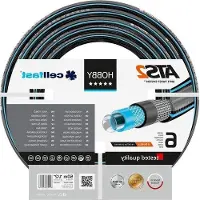 OEM Erhöhte UV-Resistenz, robuste, 6-schichtige, doppelt getwunte, gekreuzt verdrillte Gartenschlauchhose, 30 bar, 50m, 1/2 Zoll, Typ 16-201, schwarz.