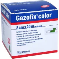 Gazofix color Fixierbinde kohäsiv 8 cmx20 m grün 1 St Binden