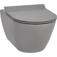 Ben Segno Hänge-WC mit WC-Sitz Xtra glaze+ Free flush Betongrau