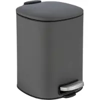 Wenko Treteimer Alassio, Grau 5 L, Easy-Close Absenkautomtik Wenko