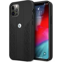 BMW Bmhcp12lrsppk Iphone 12 Pro Max 6.7 Leather Curve Perforate Handyhülle
