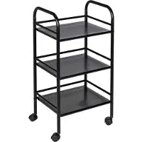 Wenko Badezimmerwagen in Schwarz - (B)41 x (H)75 x (T)32 cm - onesize