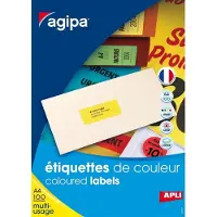APLI Adress-Etiketten, 210 x 297 mm, neon orange
