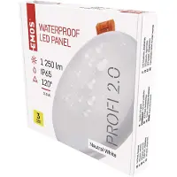 Emos LED Panel Einbauleuchte 13W, extra-flacher 1180 lm runder Einbaustrahler, tralweiß 4000K, wasserdicht, weiß, rahmenlos, ZV1142
