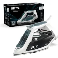 Imetec ZeroCalc Z1 2500, Trocken- & Dampfbügeleisen, Edelstahl-Bügelsohle, 1,9 m, 120 g/min, Türkis, Weiß, 120 g/min