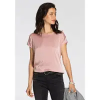 Laura scott Shirtbluse "mit Satin-Vorderteil und hochflexiblen Jersey-Rücken" lockere Passfrom, zeitlos & gut zu kombinieren