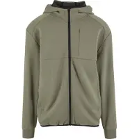 Urban Classics moderner Herren Hoodie Stretch Kordelzug Reißverschluss Grün