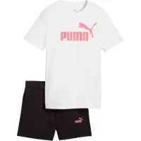 Puma Trainingsanzug "ESS NO.1 LOGO TEE AND SHORTS SET G" 2 tlg. aus Baumwolle, mit elastischem Bund und innenliegendem Kordelzug